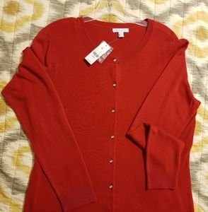Valentine's red button down sweater